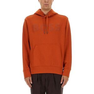 BOSS Men's Logo Hoodie Men ORANGE Sweaters & Cardigans